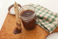 Homemade barecue sauce in jar