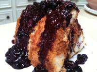 Grilled AngelfoodCake BlueberrySauce
