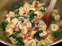 Leftover Turkey Tortellini Soup