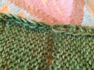slipped stitch edge