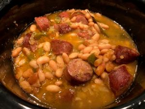 Mayocoba beans sausage